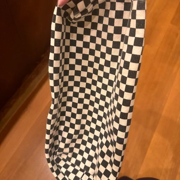 Vans Off The Wall Checkered Zip Tote Bag - Black and White Double Handles Skater - Picture 11 of 11